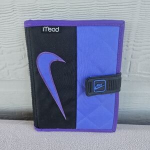Nike Mead Planner Organizer Binder Notebook Purple VTG 1995 Swoosh Air 7 1/2"